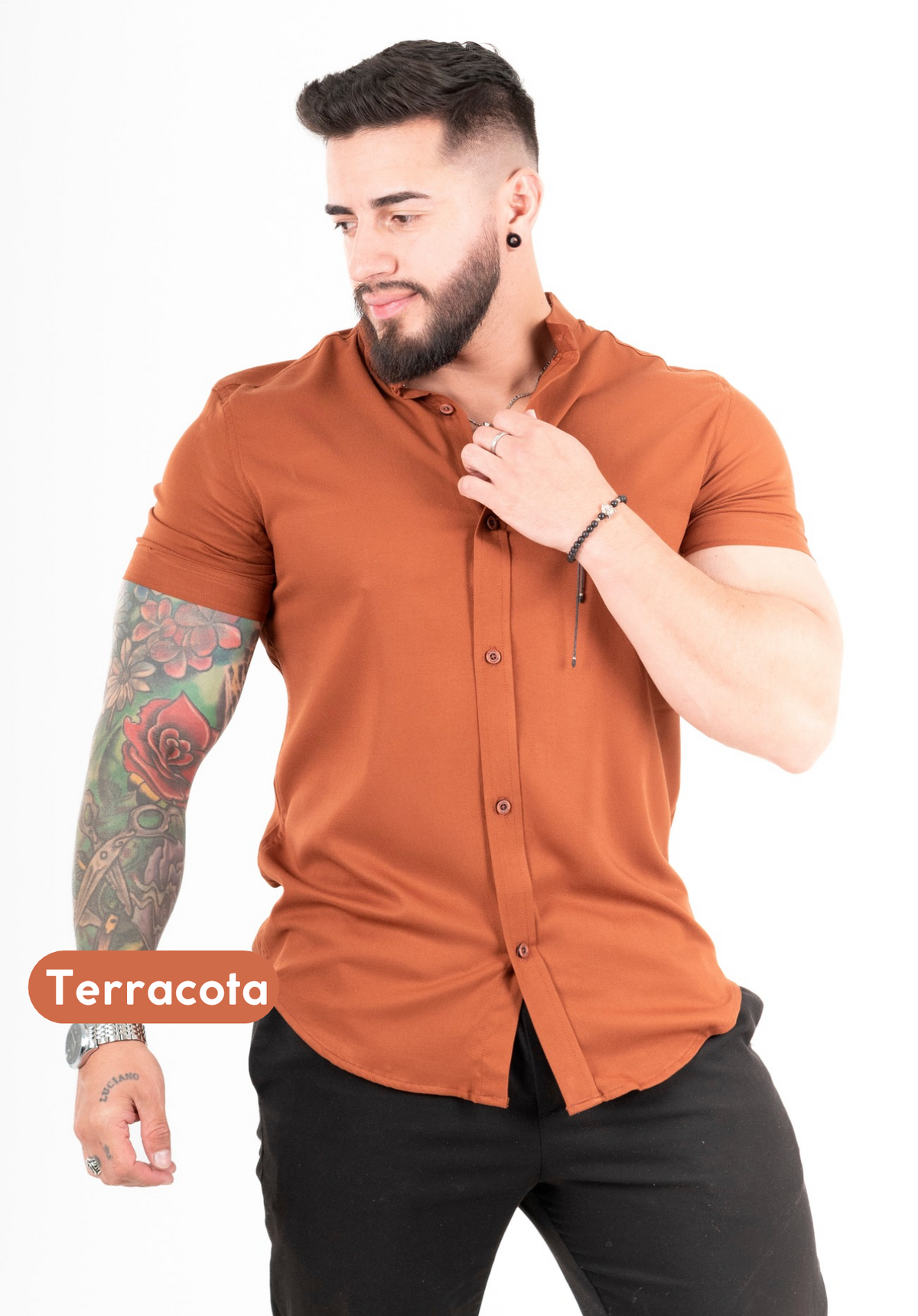 Camisa Chalis Terracota