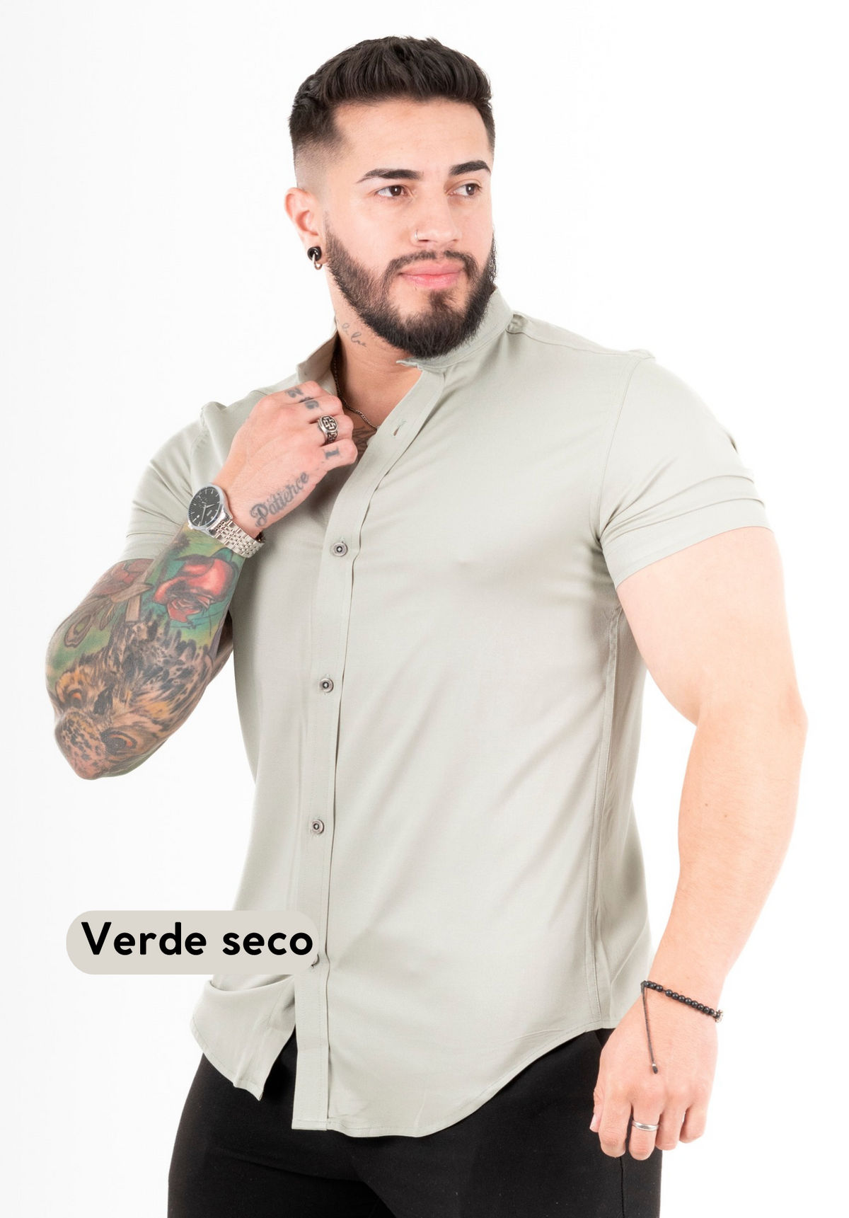 Camisa Chalis Verde Seco