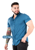 Camisa Chalis Azul Lago