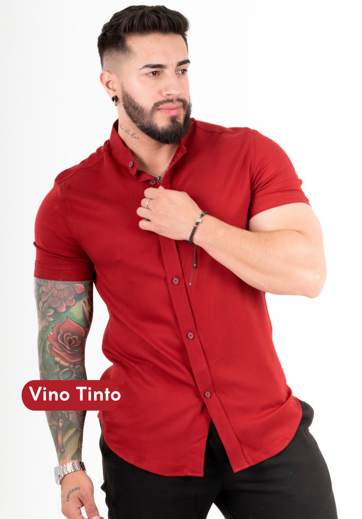 Camisa Chalis Vino Tinto