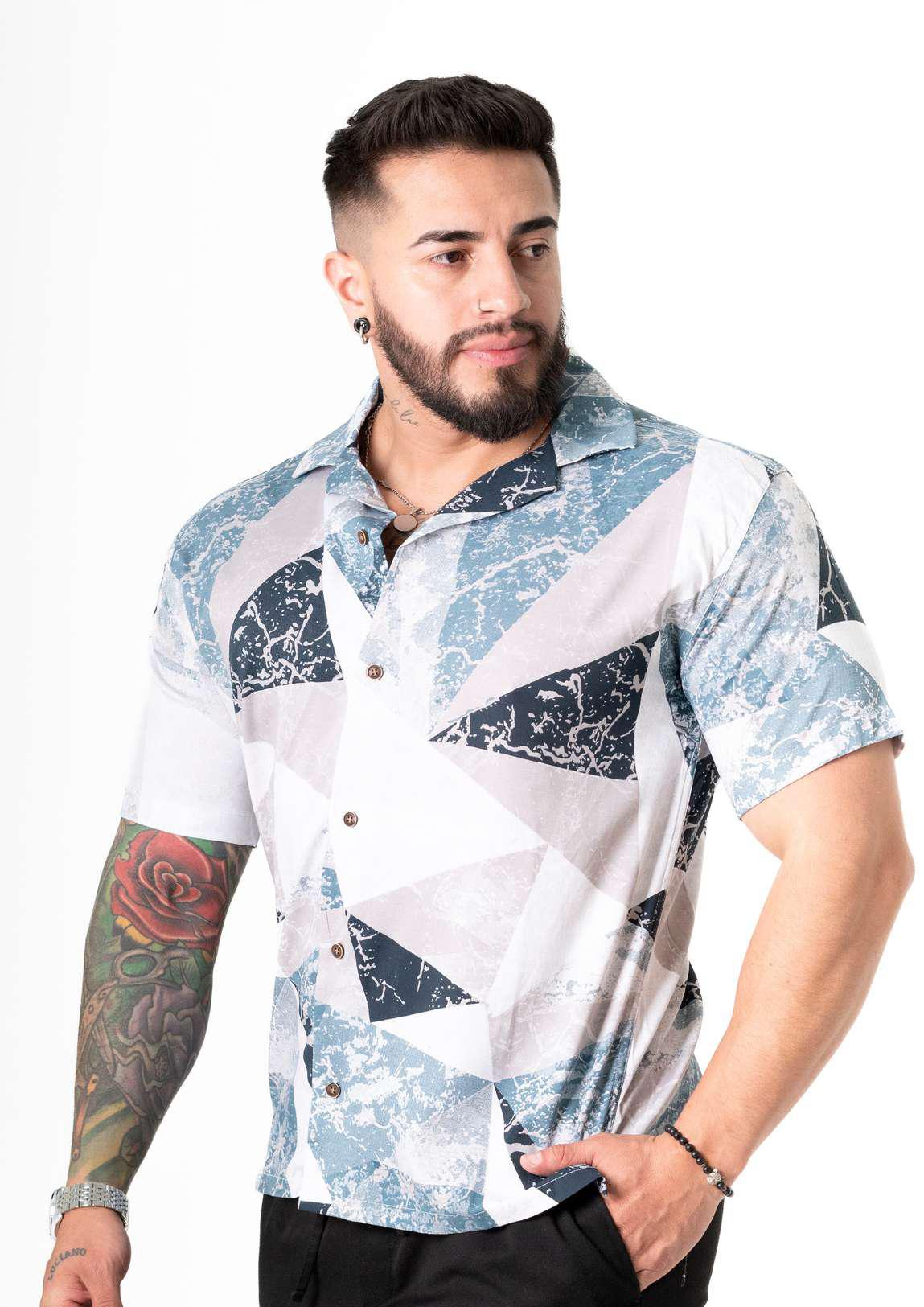 Camisa Box fit Estampado