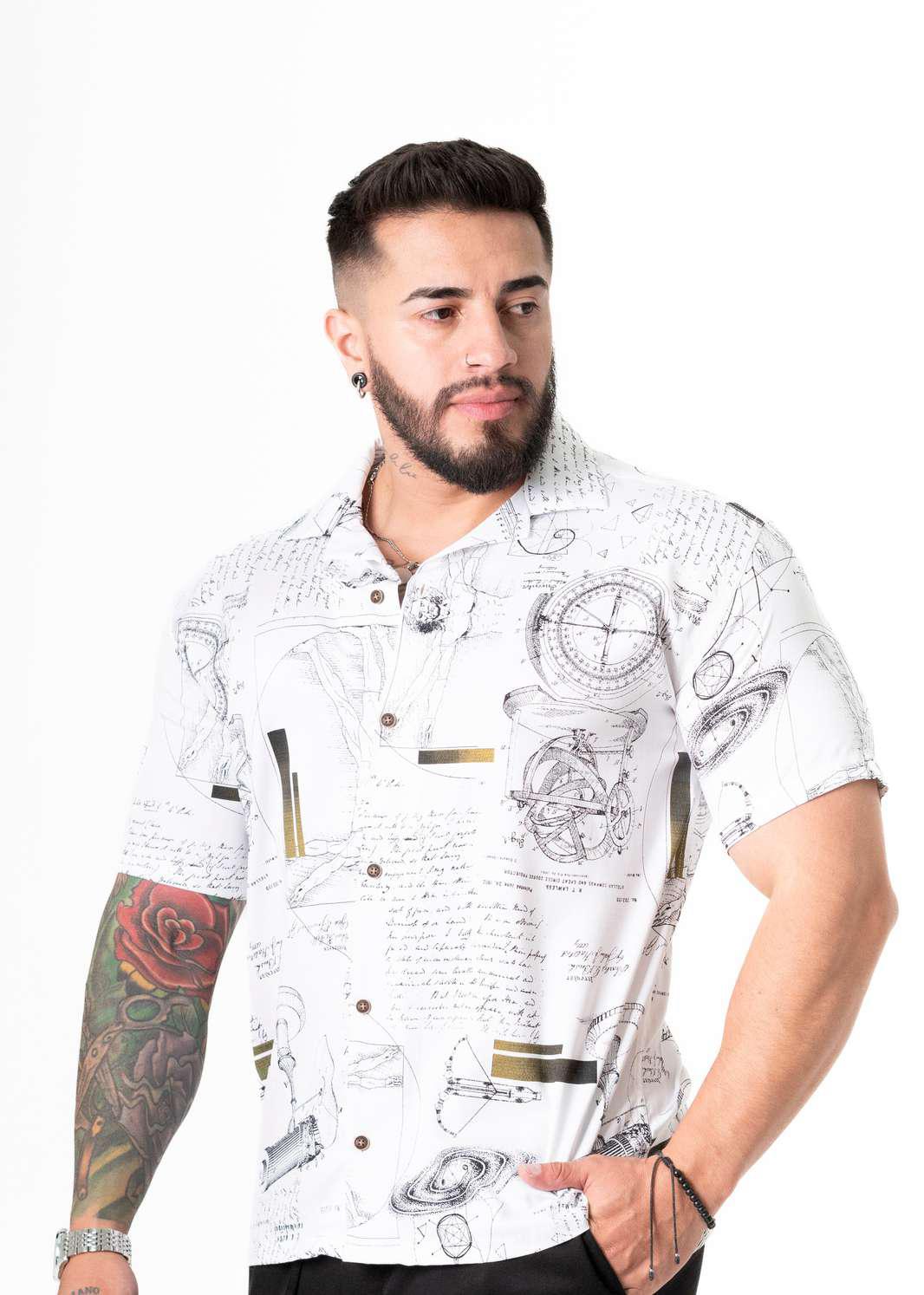 Camisa Box fit Estampado