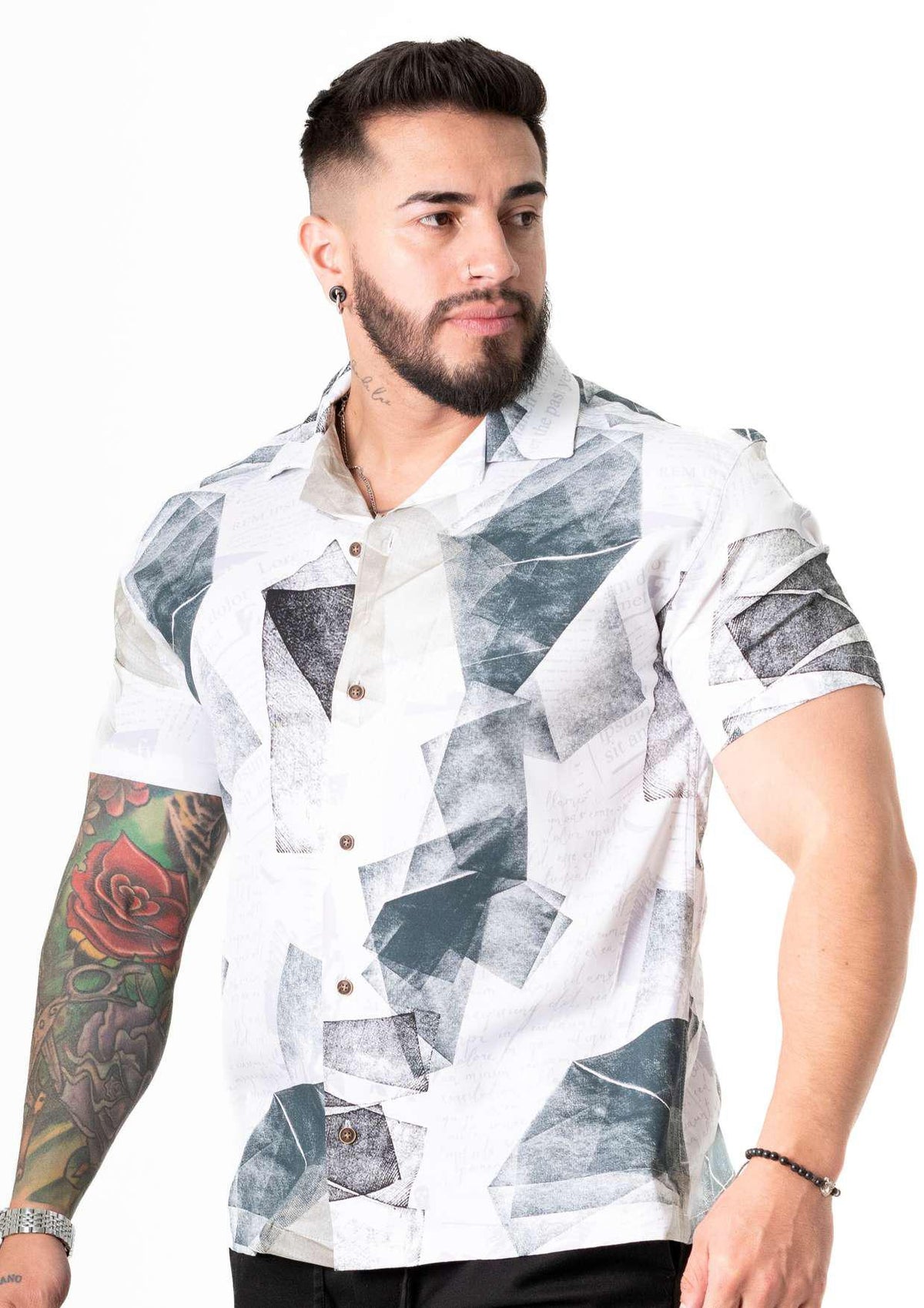 Camisa Box fit Estampado