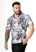 Camisa Box fit Estampado Buho
