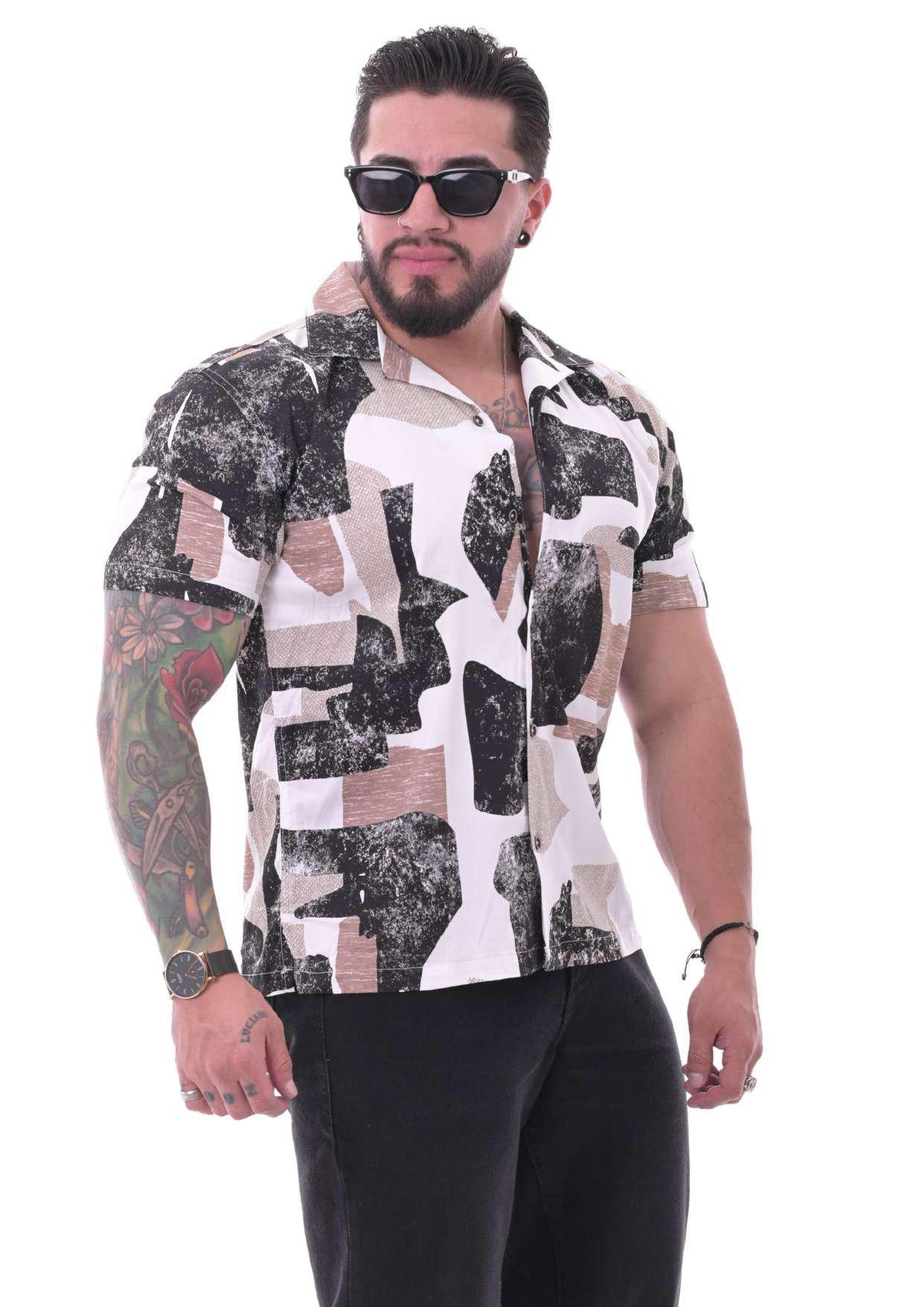 Camisa Box fit Estampado