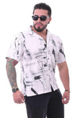 Camisa Box fit Estampado Firmas