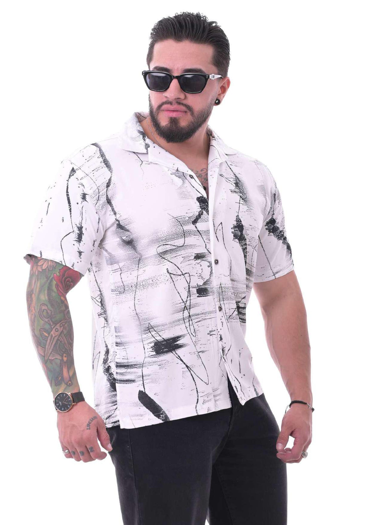 Camisa Box fit Estampado