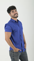 Camisa Chalis cuello Clasico Azul rey