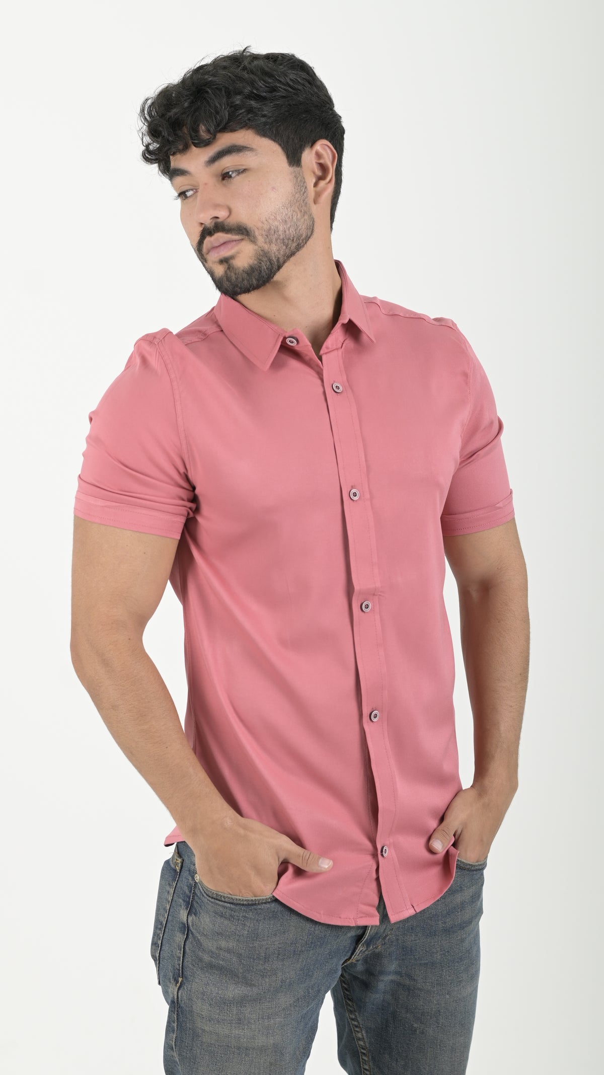 Camisa Chalis cuello Clasico palo rosa O