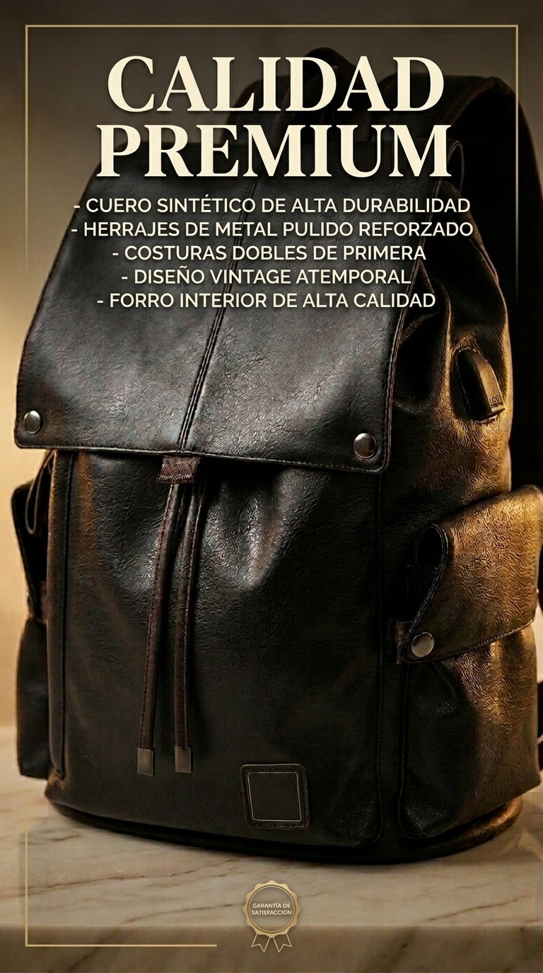 BOLSO HOMBRE NEGRO EN CUERO KEV