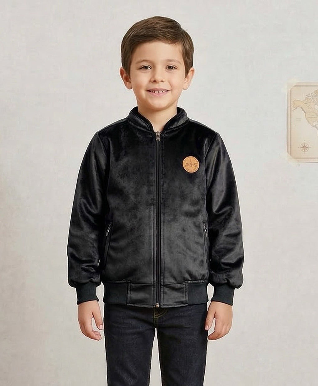 Chaqueta clásica gamuza niño T36-1