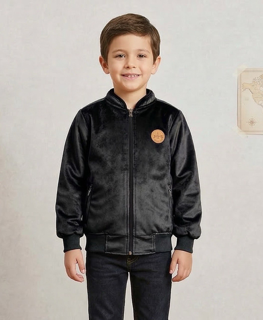 Chaqueta clásica gamuza niño T36-1